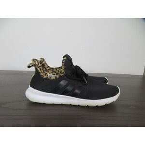 Adidas Cloudfoam Pure 2.0 Shoes Womens 9.5 Black Leopard Walking Sneakers GY4486